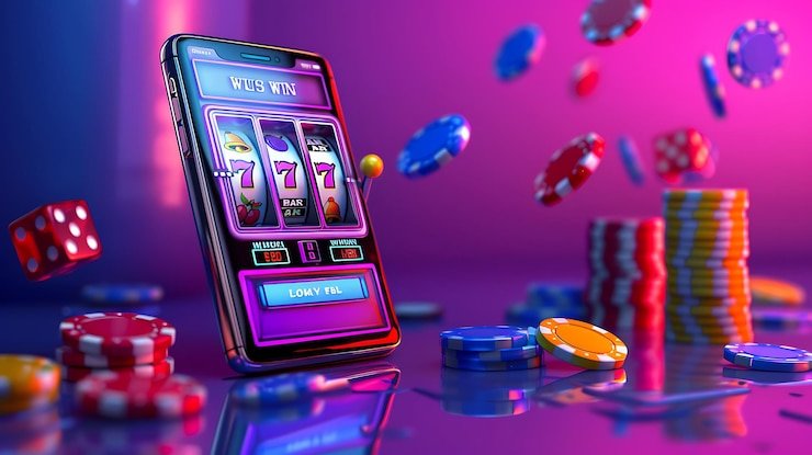Tampilan neon spaceman untuk ponsel